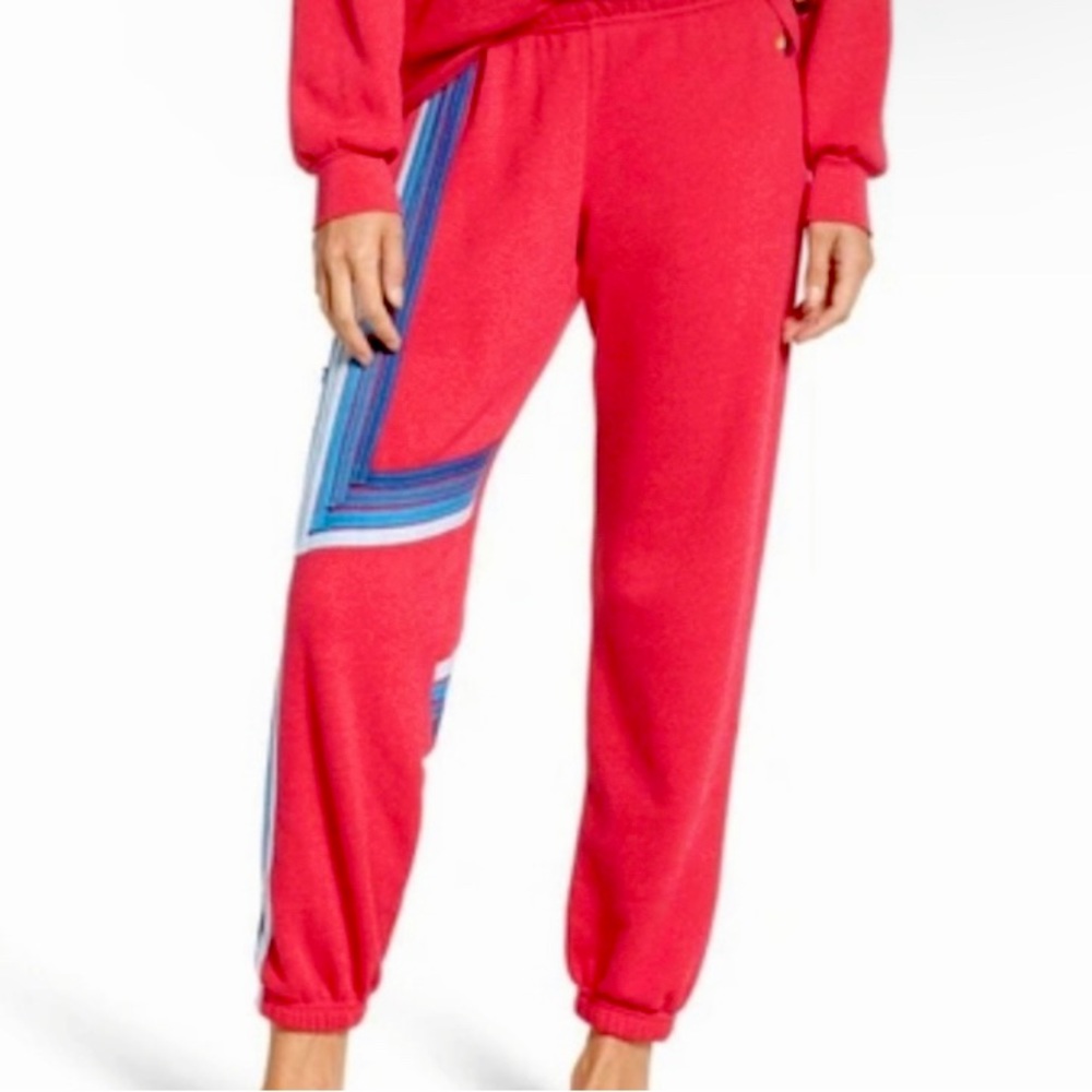 RARE Aviator Nation Red Blaze Sweatpants